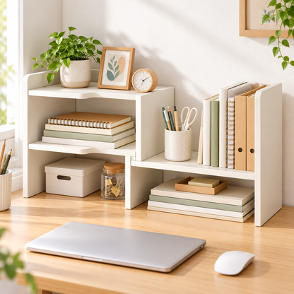 Adjustable Desktop Organizer with Drawer