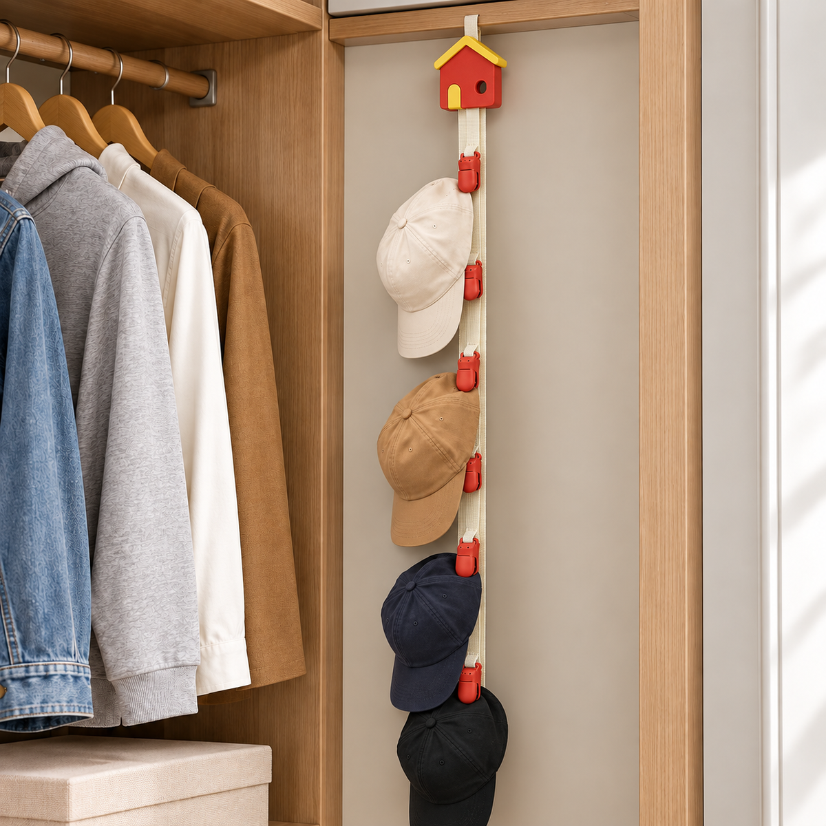 Wall-Mounted Hat Organizer