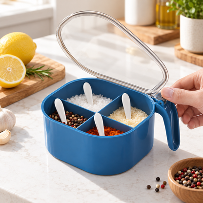 Four-Compartment Seasoning Box