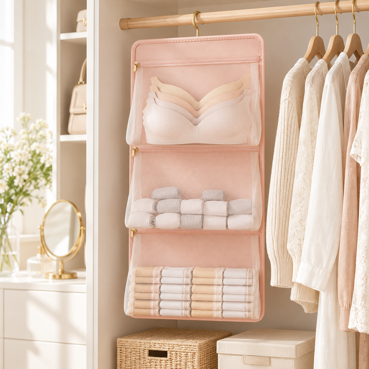 Three-Tier Hanging Underwear Organizer