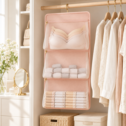 Three-Tier Hanging Underwear Organizer